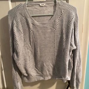 garage grey knit sweater